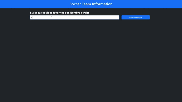 proyecto Soccer Team Information